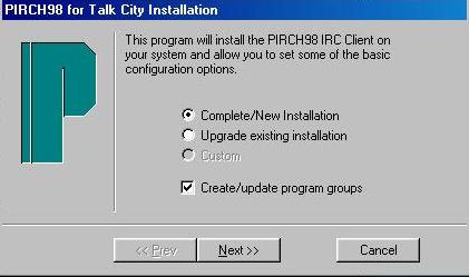Pirch 98 Complete Install prompt box