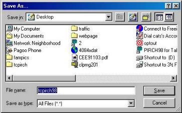 File starts downloading when save is clicked
